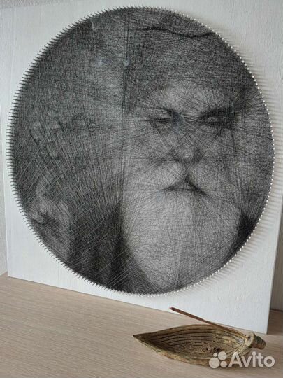 Картина нитями Гуру Нанак #1