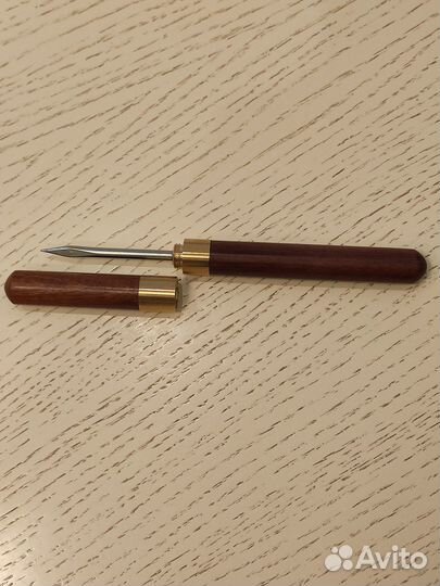 Нож для Пуэра. Дерево/Латунь