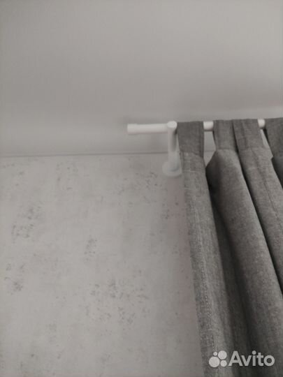 Держатель для карниза однорядный белый, наконечник