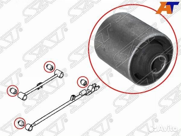 Сайлентблок нижнего RR продольного рычага toyot