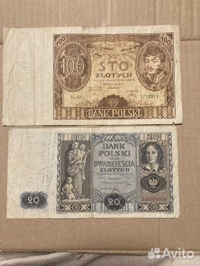 Польские банкноты 1934 и 1936 года