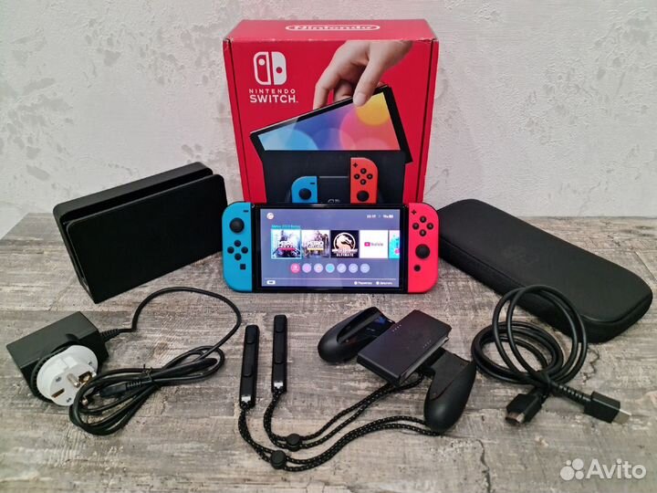 Новый Nintendo switch oled прошитый+игры+подарки