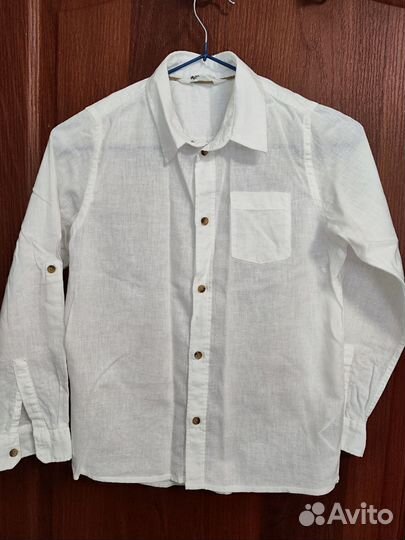 Рубашка льняная для мальчика 134