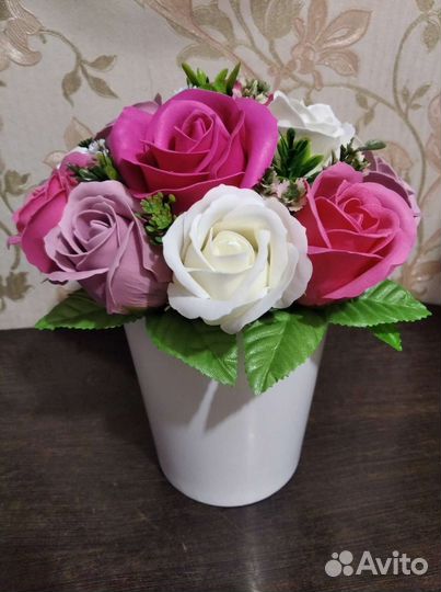 Букет из мыльных роз