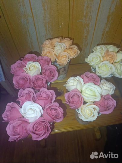 Букет из мыльных роз