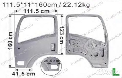 Дверь LH Isuzu Elf NQR90 NPR75 NLR85 NMR85 2008