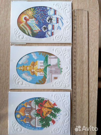 Канва-открытка для вышивания крестом