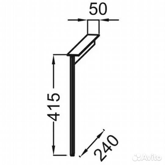 Ножки для мебели Jacob Delafon eb3053-blv Черный