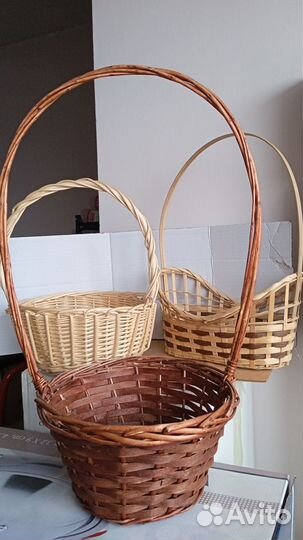 Корзинки плетёные для оформления подарка