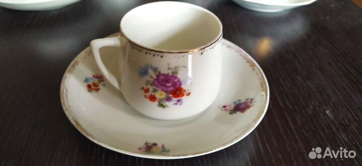 Чайные пары, фарфор Вербилки, ретро