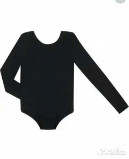 Купальник гимнастический черный р. 140-146