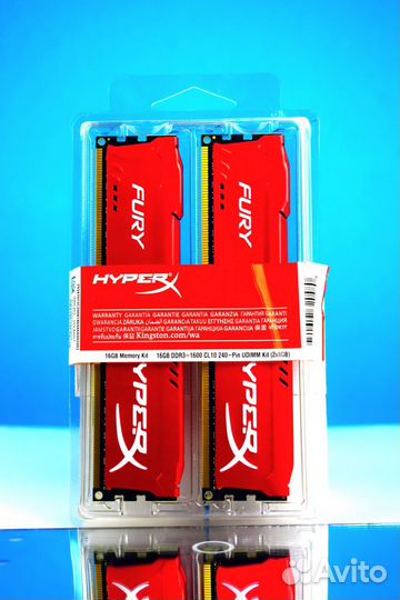 HyperX Fury DDR3 1600 мгц 16 GB