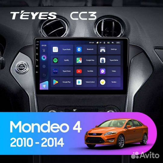 Магнитола Ford Mondeo 4 2011-2014 Андроид Teyes