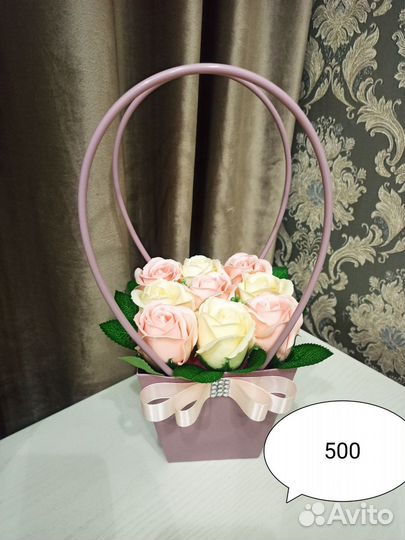 Букет из мыльных роз