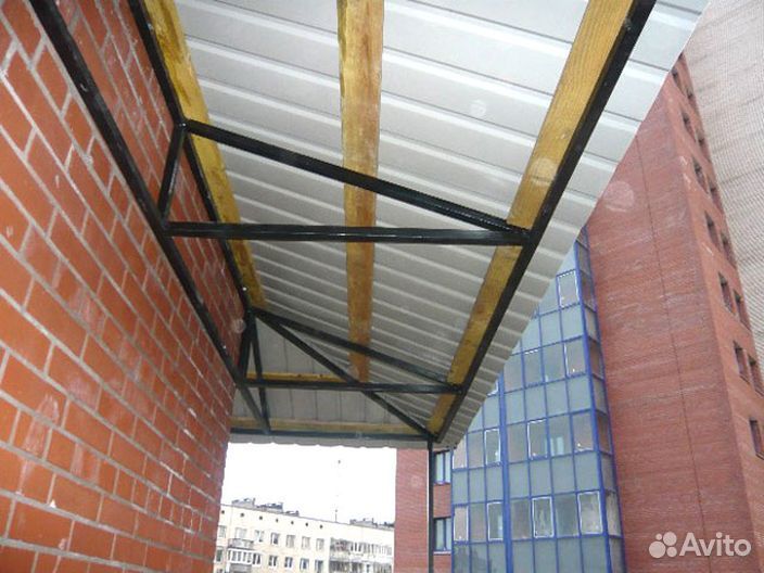 Крыша на балкон с установкой