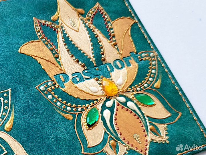 Обложка на паспорт натуральная кожа