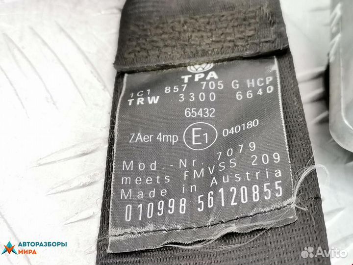 Ремень безопасности Volkswagen Beetle