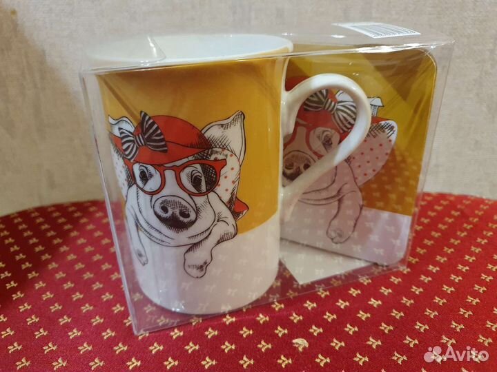 Новый набор кружка и подставка