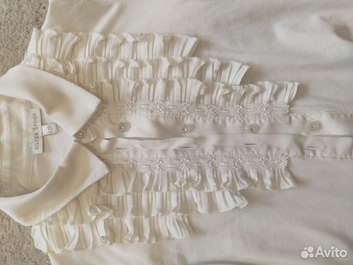 Блузка школьная 128 фирма silver spoon