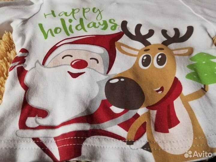 Новогодний комплект (хб лонгслив и брюки) Баркито