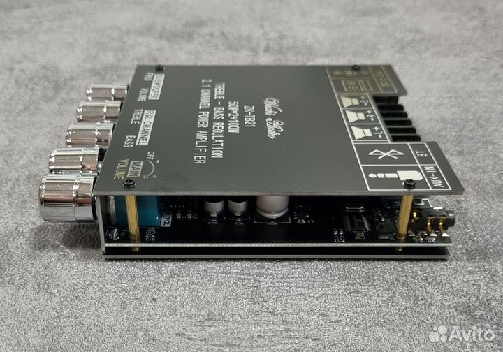 Стерео усилитель ZK-TB21, 2.1, 2х50 Вт + 100 Вт