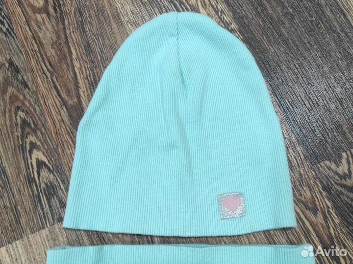 Шапка и снуд в рубчик