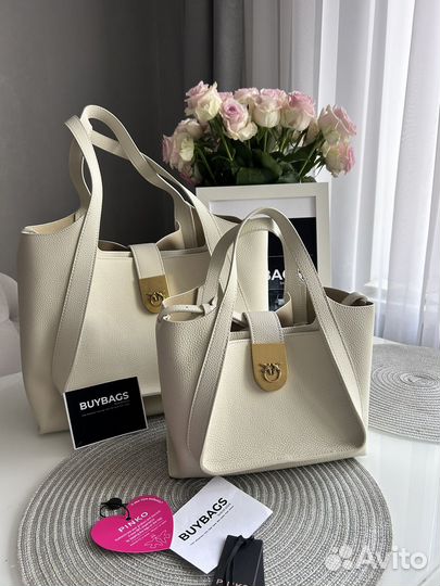 Сумка Pinko шопер натуральная кожа 3 цвета