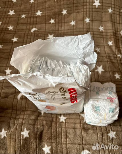 Подгузники huggies elite soft 0-3,5 кг и вкладыши