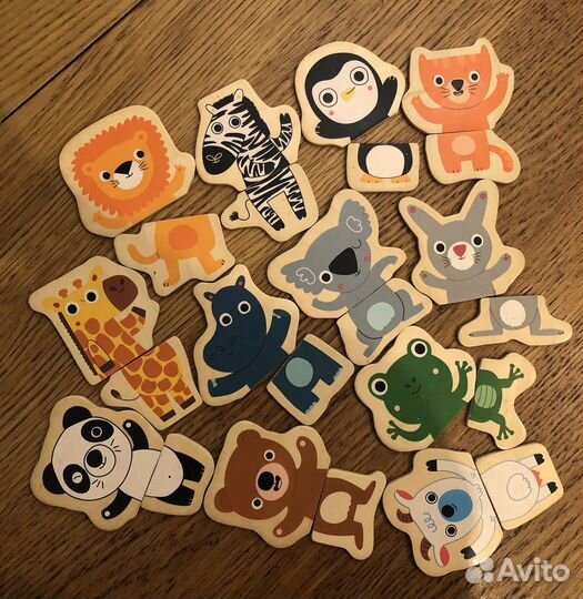 Пазлы Djeco половинки 