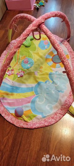 Развивающий коврик, бортики, кокосовый матрасик