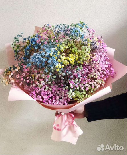 Букет из радужной гипсофилы с доставкой