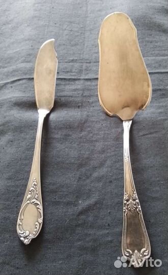 Мельхиоровая лопатка для торта и рыбы Старый Киев