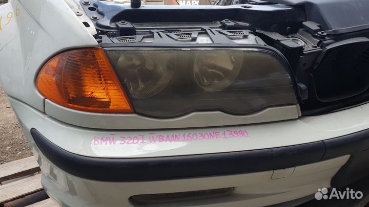 Бмв 3 Е46 фара до рестайлинг левая черная ксенон