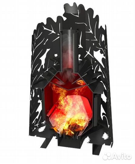 Дровяная банная печь Grill'D Dubravo Mini Long