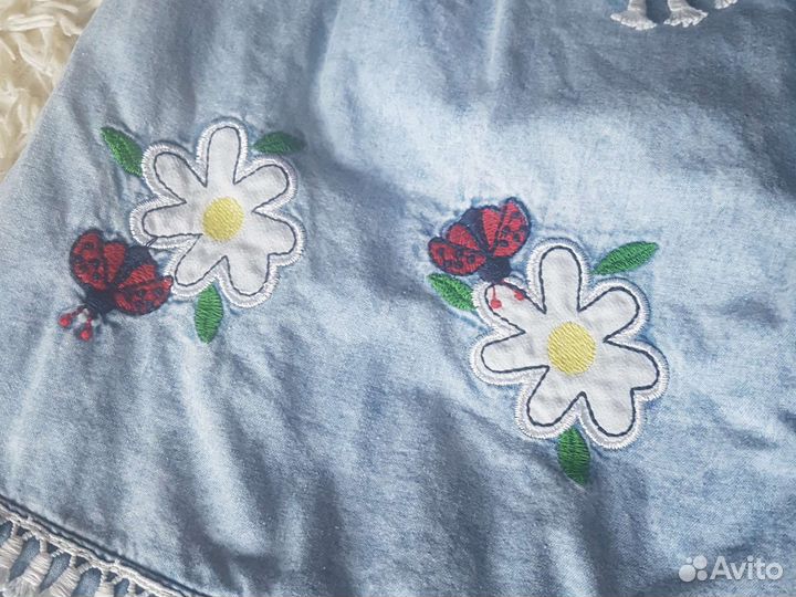 Джинсовый сарафан для девочки