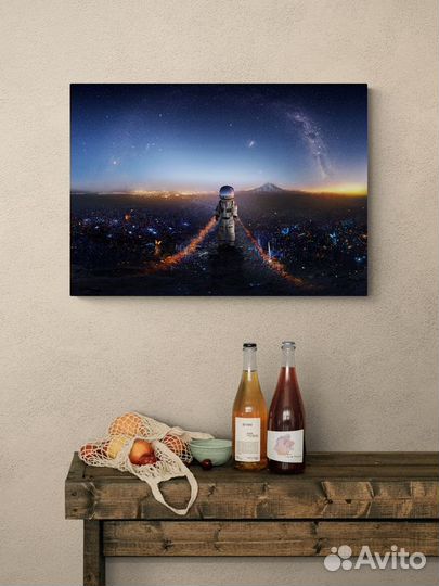 Картина арт 70 на 50 в стиле Космос и Звезды