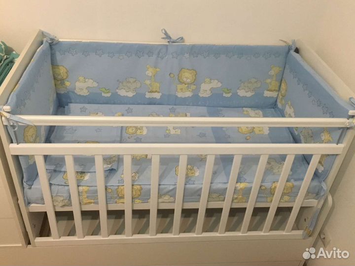 Детская кроватка трансформер с комодом