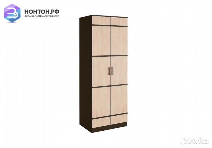 Шкаф двухстворчатый без зеркал Сакура венге / лоре