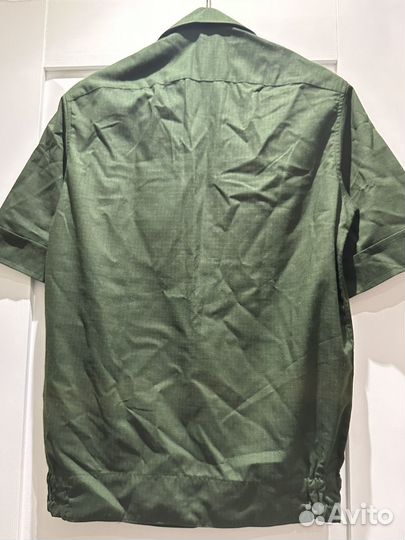 Летняя офисная рубашка с коротким рукавом