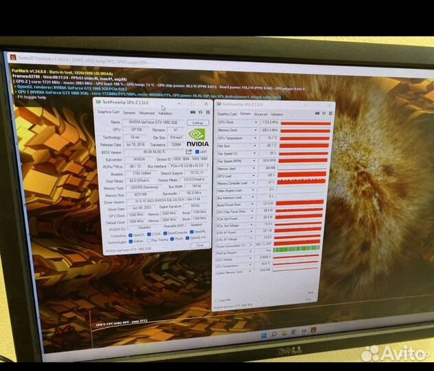 Видеокарта gtx 1060 3gb palit stormx