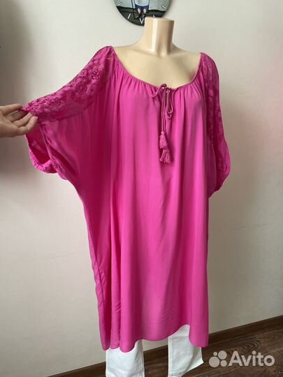 Блузка туника большого размера оверсайз италия