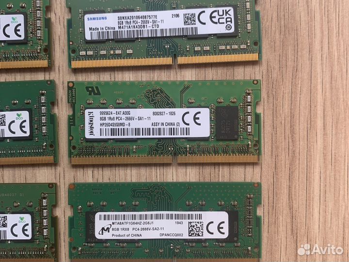Оперативная память DDR4 8Gb 2400 2666 2133
