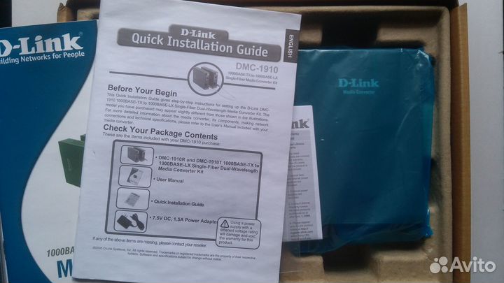 Свитчи, конвертеры D-Link новые и б/у