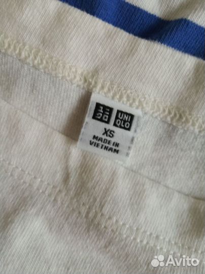 Трикотажное платье-тельняшка uniqlo хлопок р.XS