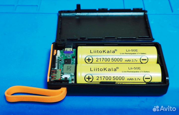 Кейс повербанка 20W PD/QC до 10000 мАч на 2х21700