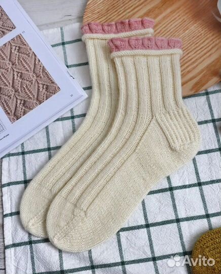 Вязаные шерстяные носки подарок