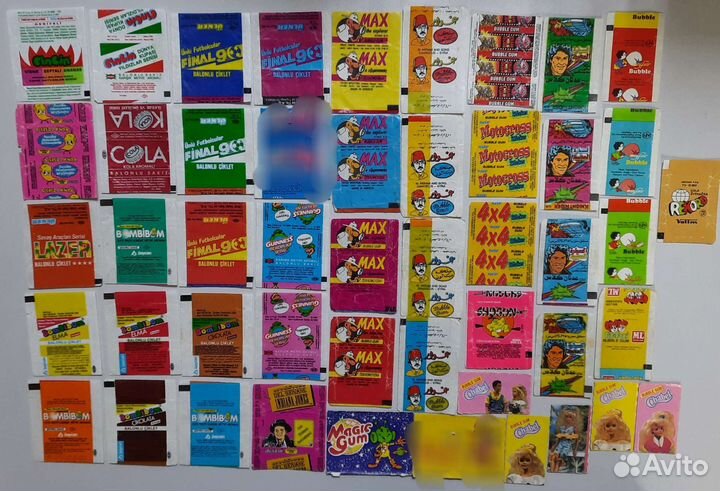 Обёртки от вкладышей 90-х