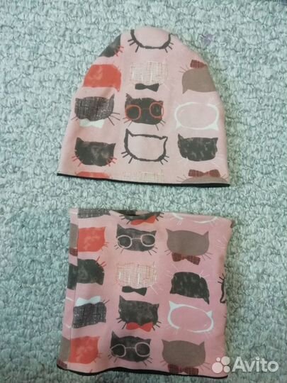 Комплект шапка и снуд 51-52см