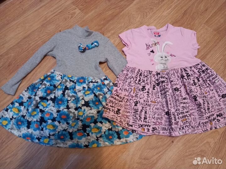 Футболки, платья, кофты на рост 98 см пакетом