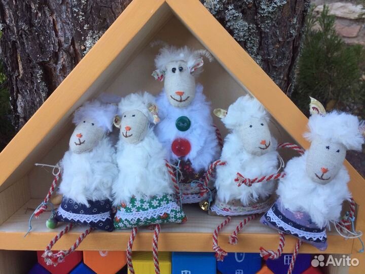 Набор деревянных кубиков итекстильных игрушек